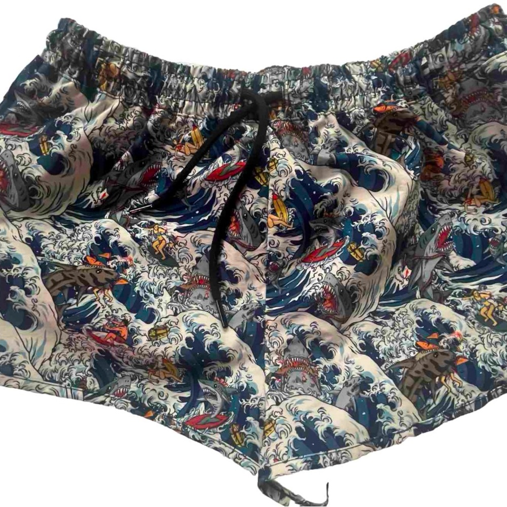 Culprit Swim Shorts Shark Bait made in USA sz Large